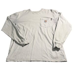 Carhartt FR Long Sleeve Shirt Mens Medium Gray Excellent CAT 2 Pocket Tee